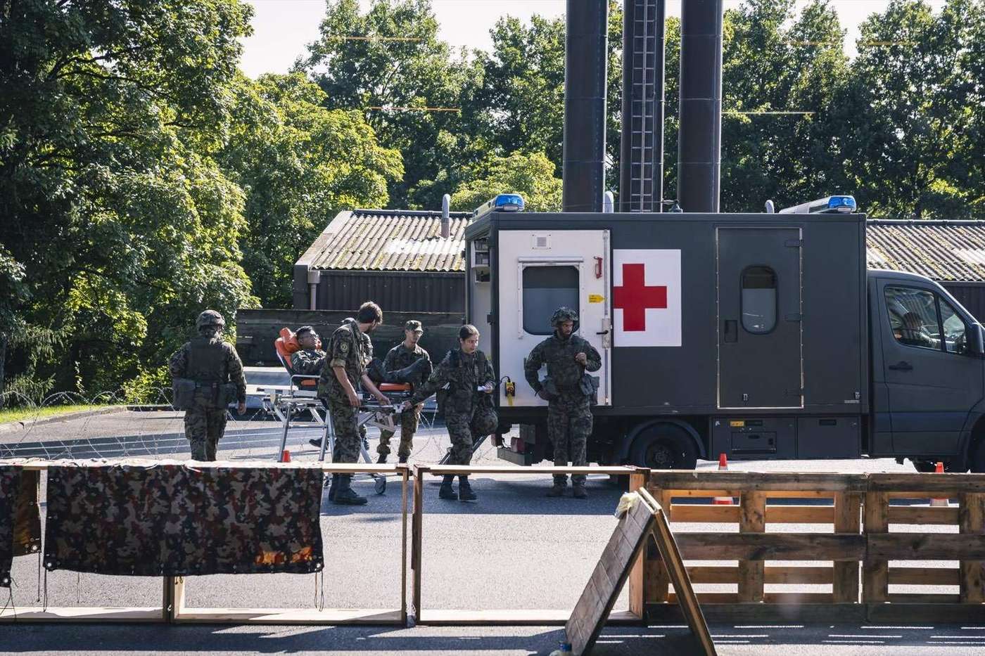 Intervention près d’un véhicule médical